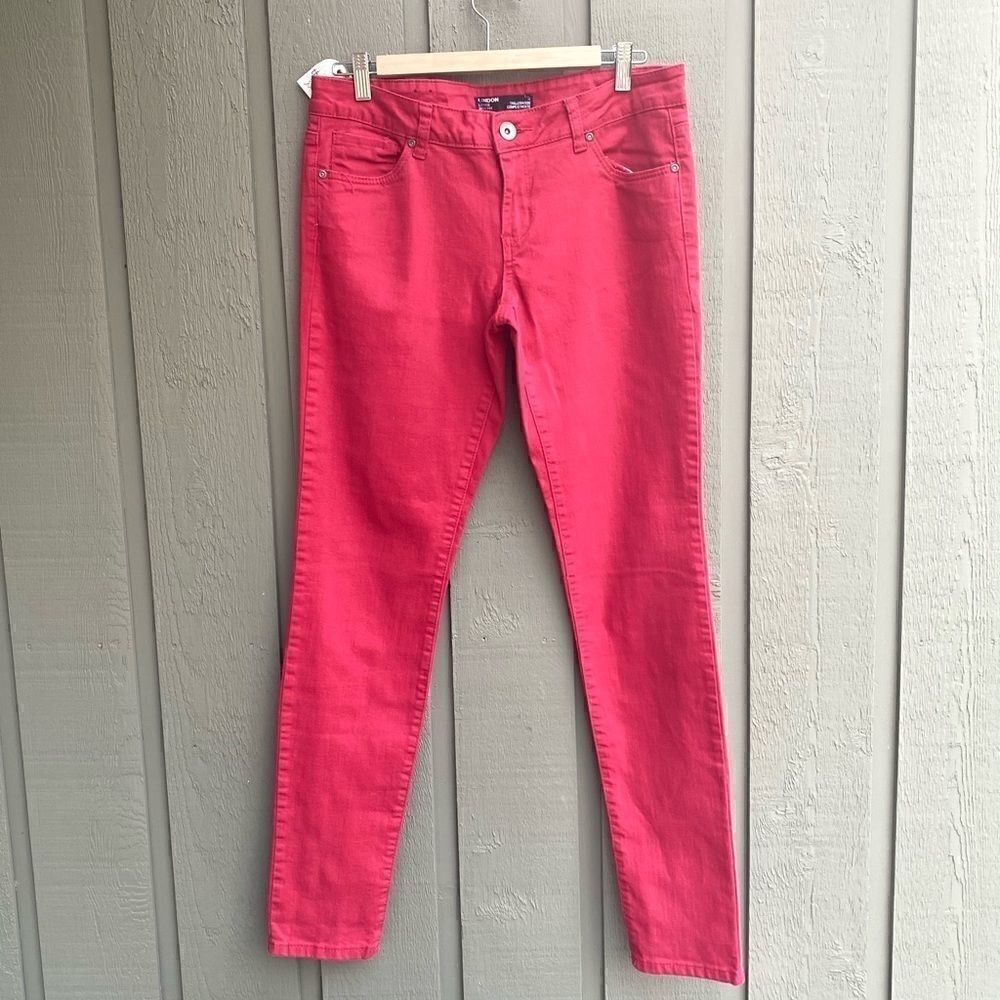 ‎London Low Rise Red Denim Skinny Fit Jeans Size 32